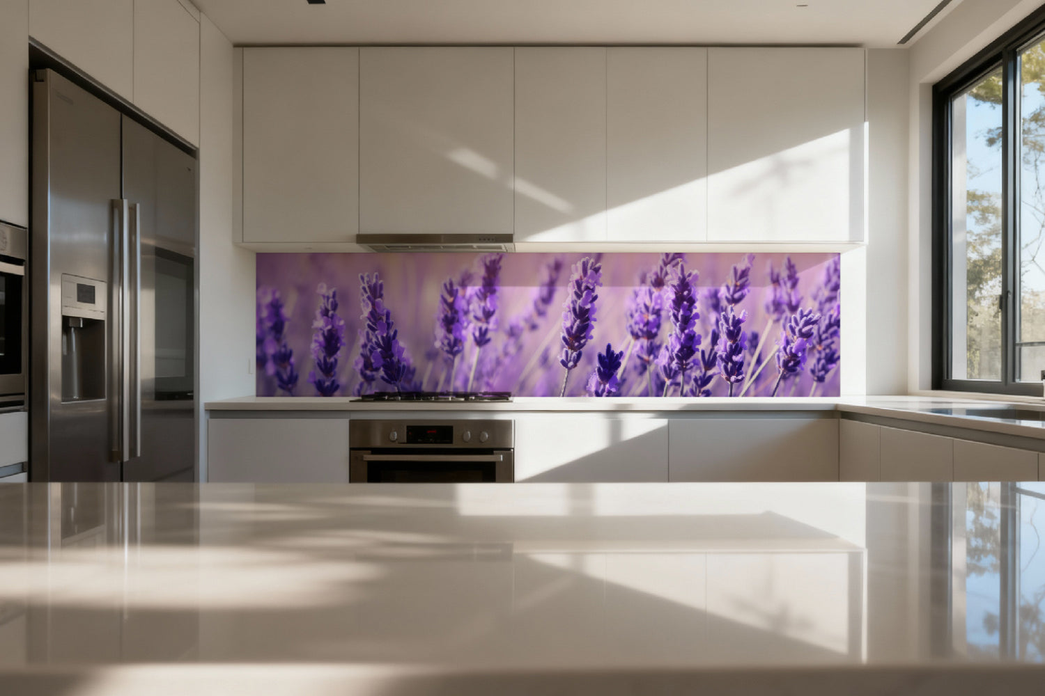 Küchenrückwand Lavendelfeld
