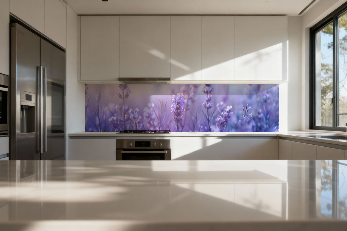 Küchenrückwand Lavendel in Pastellfarben