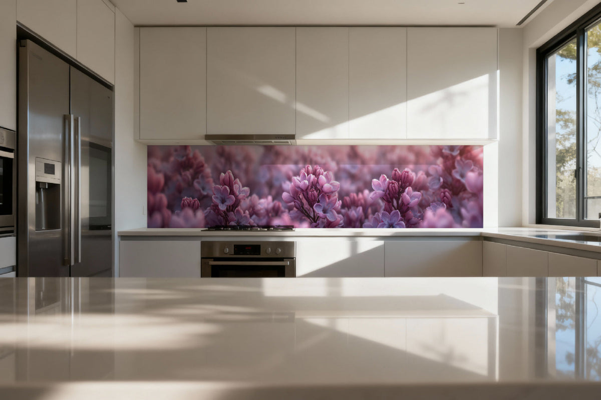 Küchenrückwand Fliederblüten Romantik