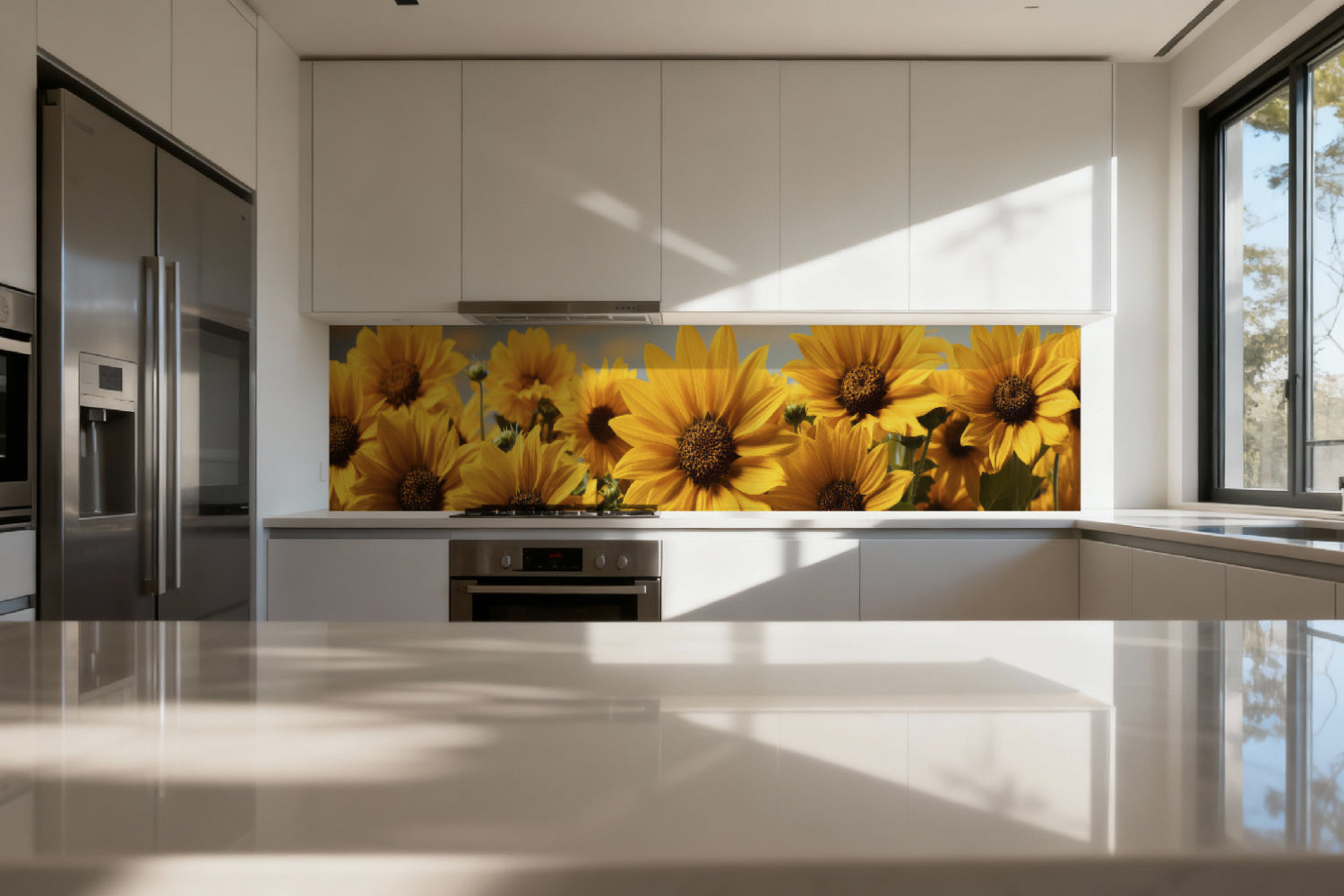 Küchenrückwand Sonnenblumenfeld