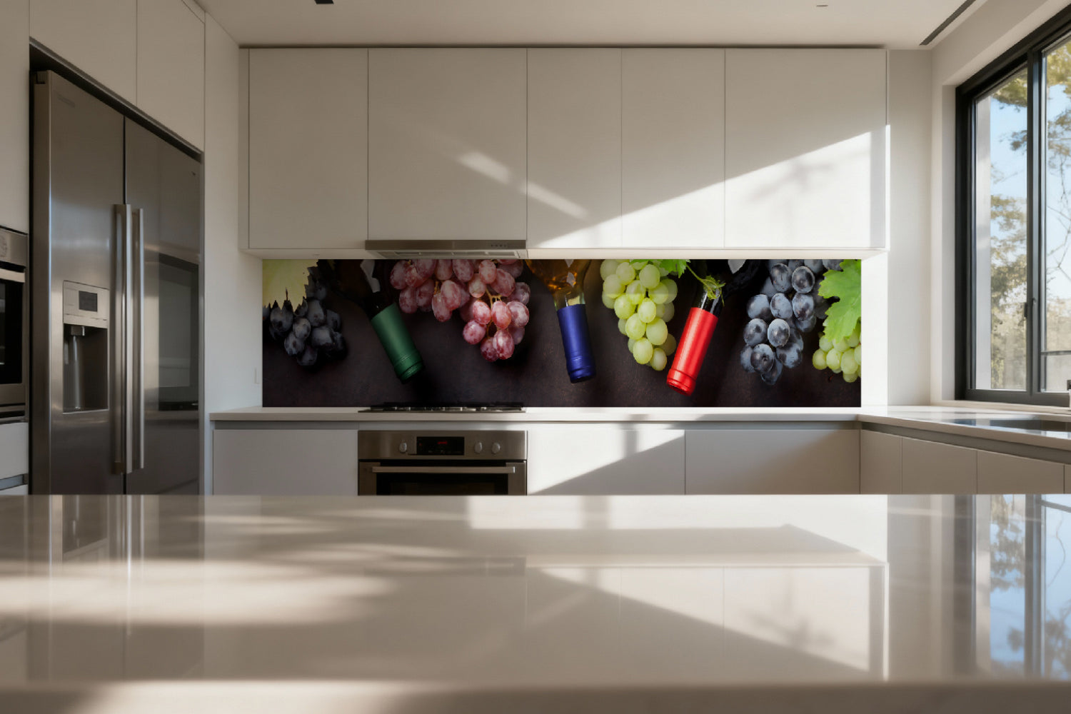 Küchenrückwand Wein und Trauben