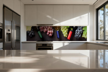 Küchenrückwand Wein und Trauben