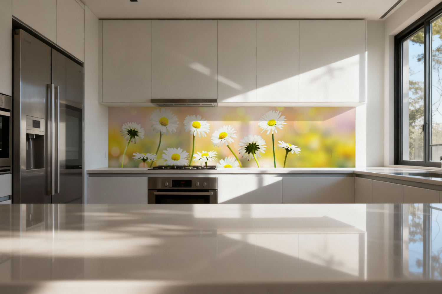 Küchenrückwand Gänseblümchen