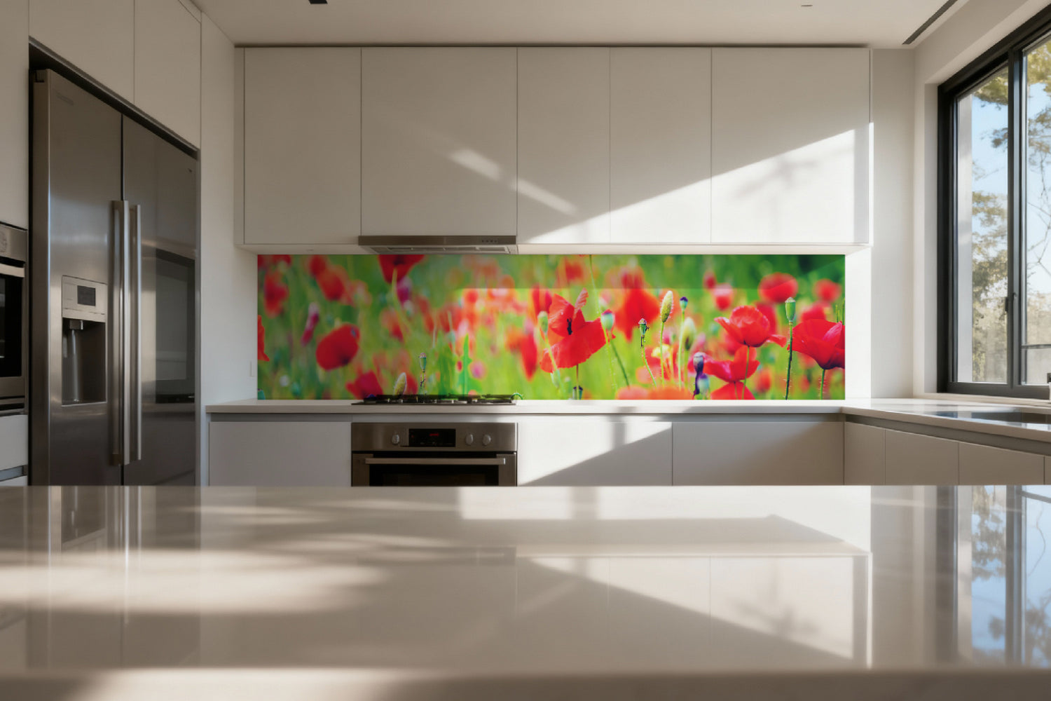 Küchenrückwand Mohnblumen Wiese