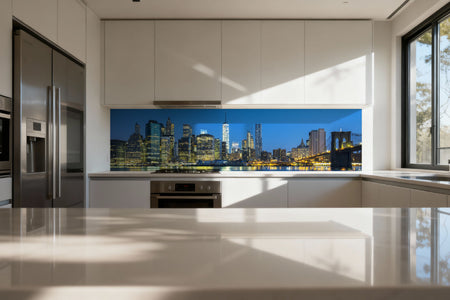 Küchenrückwand Skyline bei Nacht
