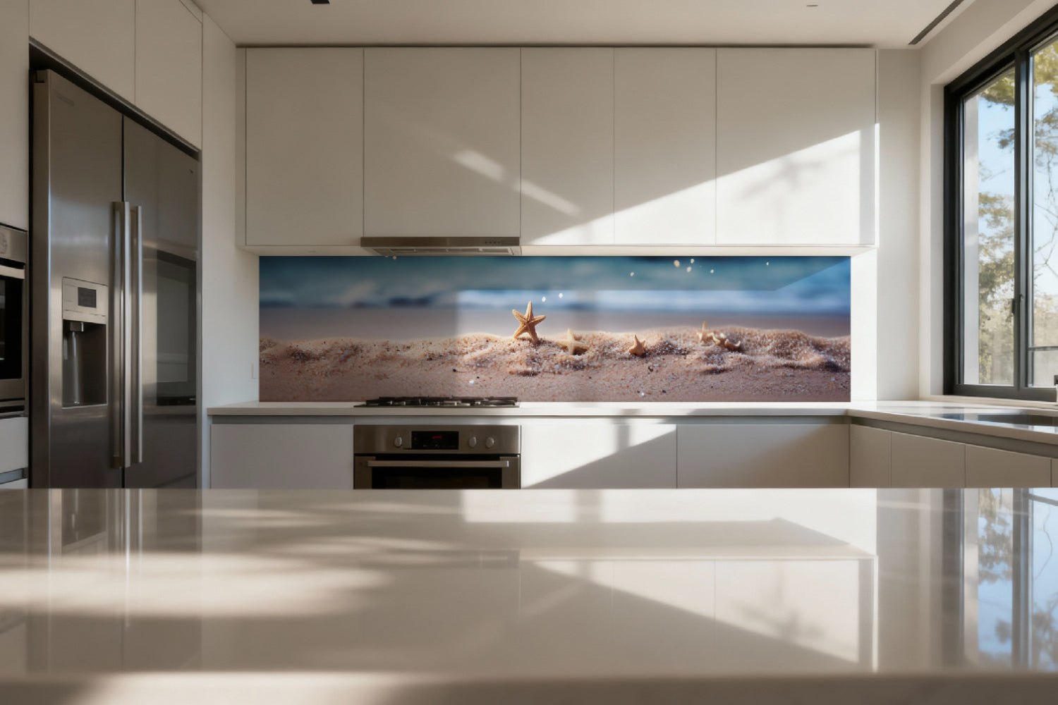 Küchenrückwand Seesterne am Strand