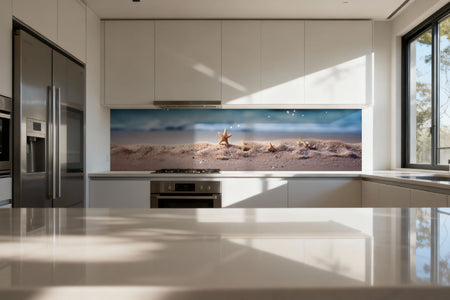 Küchenrückwand Seesterne am Strand