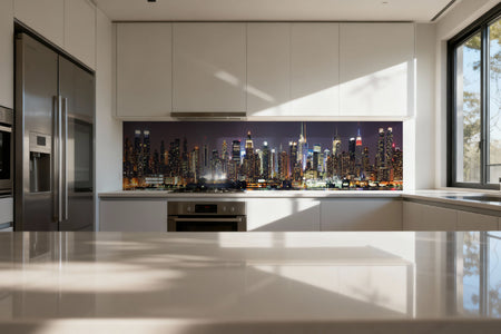Küchenrückwand Skyline bei Nacht