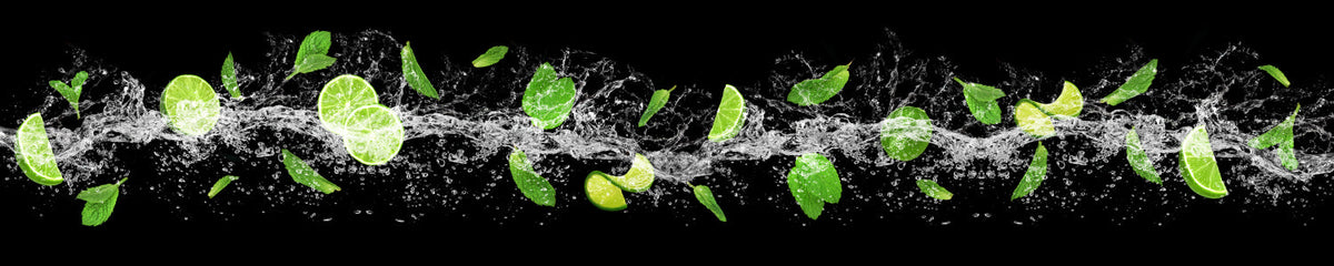 Küchenrückwand Limette Minze