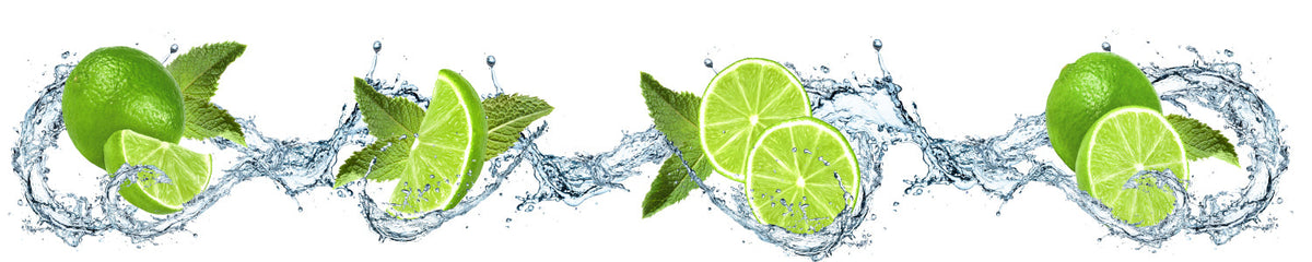 Küchenrückwand Minze & Limette