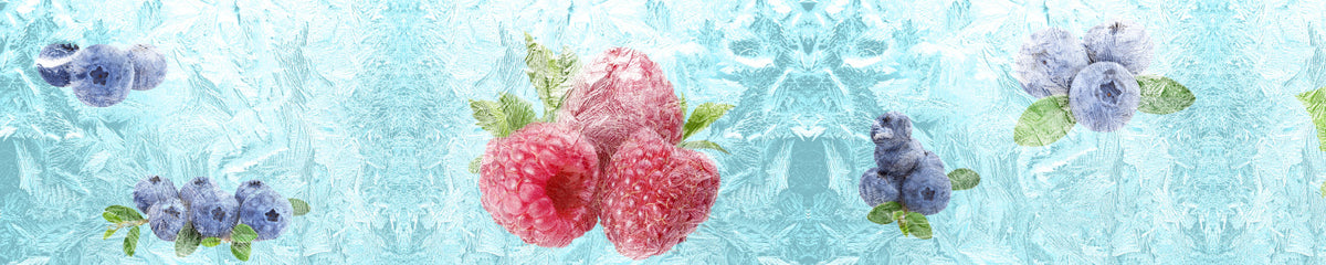 Küchenrückwand Himbeeren & Blaubeeren