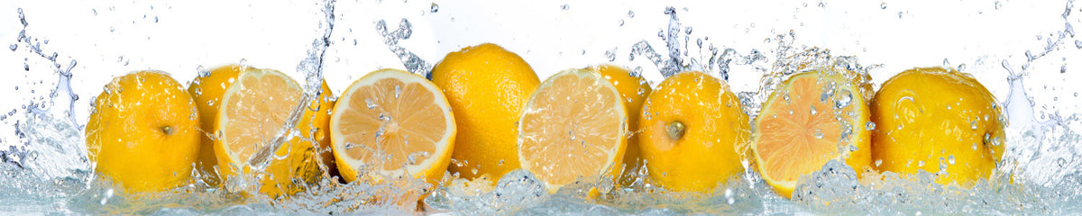 Küchenrückwand Zitronen Splash