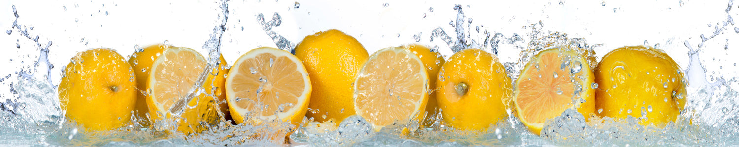 Küchenrückwand Zitronen Splash