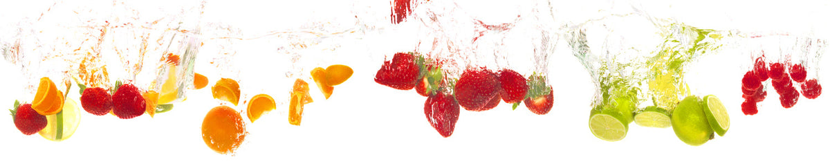 Küchenrückwand Obst & Wasser