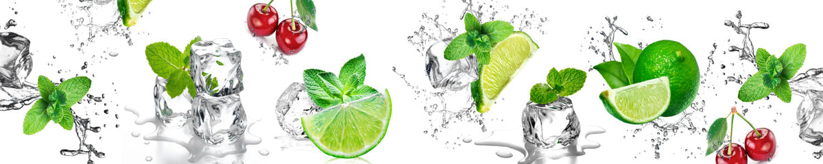 Küchenrückwand Limette Minze Eis