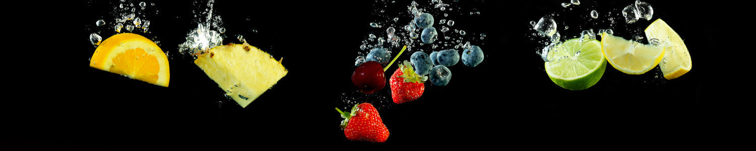 Küchenrückwand Früchte im Wasser