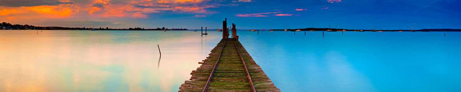 Küchenrückwand Steg am See