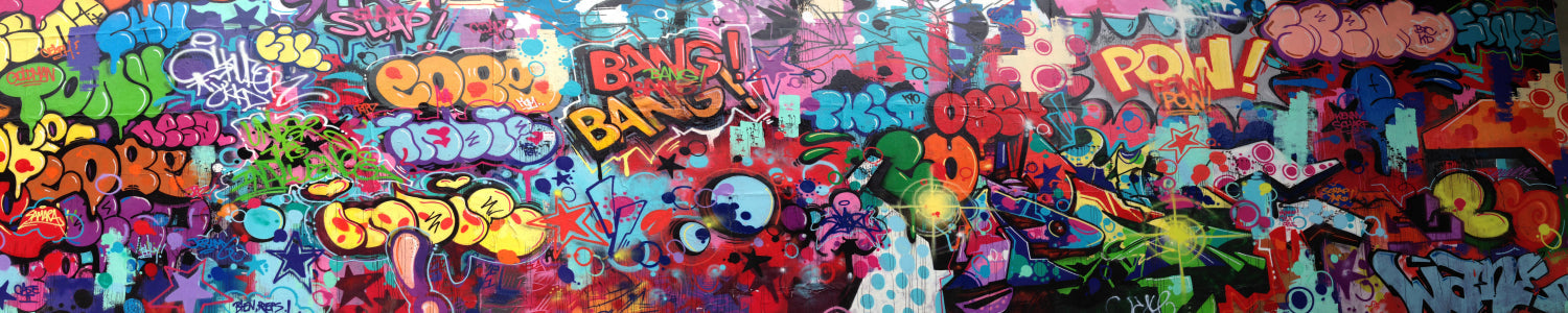 Küchenrückwand mit Graffiti