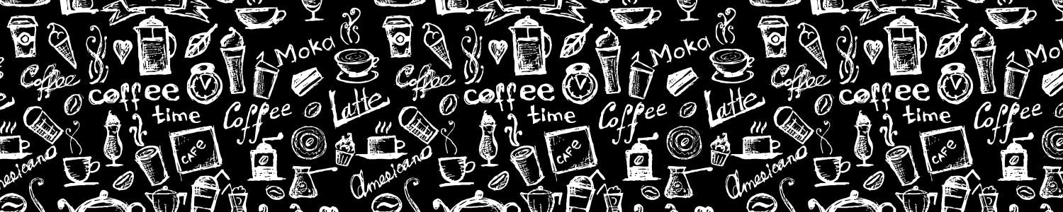 Küchenrückwand Kaffee-Design Schwarz