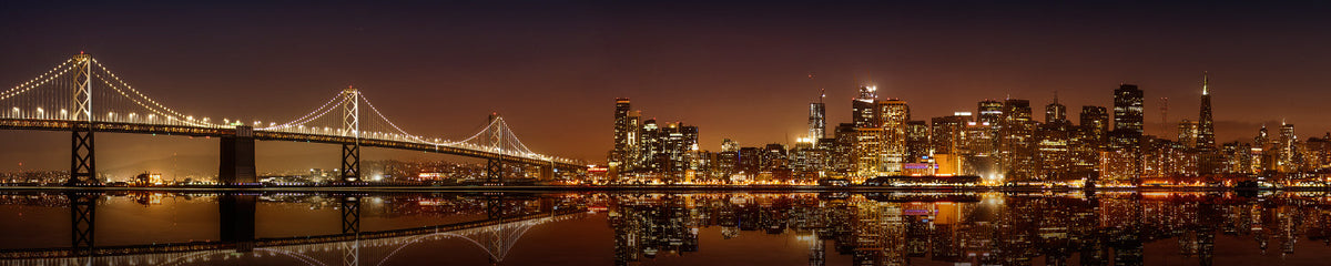 Küchenrückwand Skyline bei Nacht