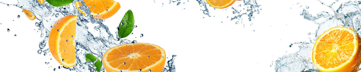 Küchenrückwand Orangen im Wasser
