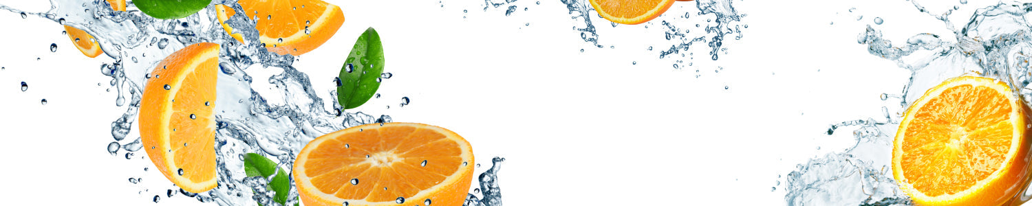 Küchenrückwand Orangen im Wasser