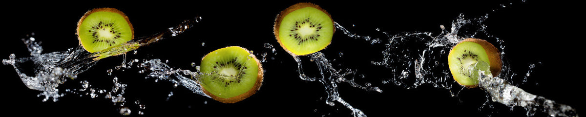 Küchenrückwand Kiwi Spritzwasser Effekt
