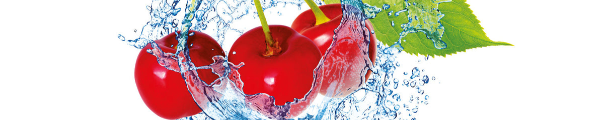 Küchenrückwand Kirschen im Wasser Splash