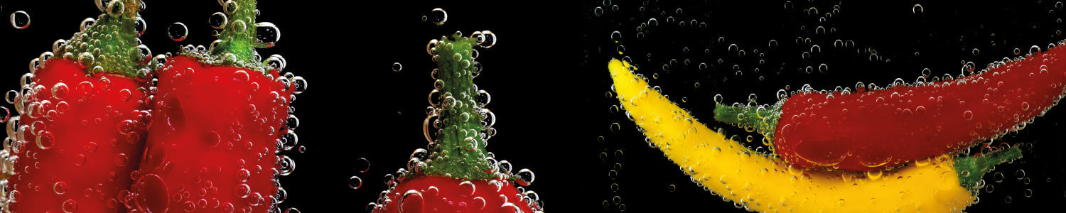 Küchenrückwand Rote & Gelbe Chili