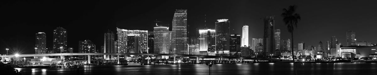 Küchenrückwand Schwarz-Weiß Skyline