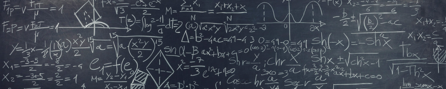 Küchenrückwand Kreidetafel mit Matheformeln