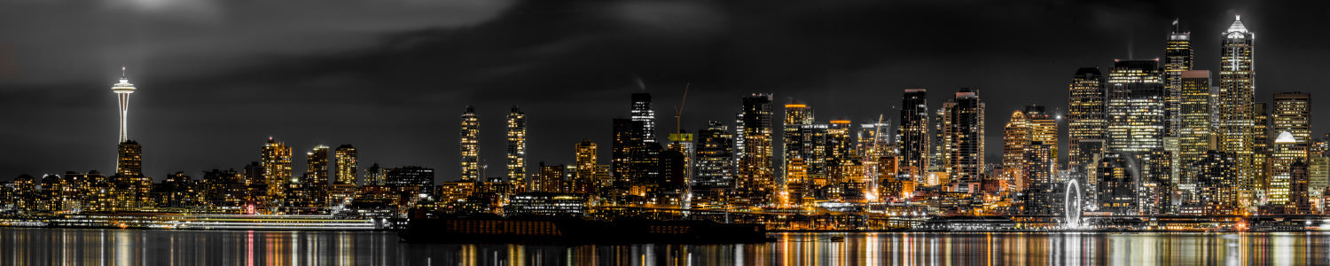 Küchenrückwand Skyline bei Nacht