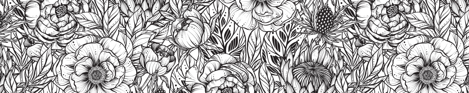 Küchenrückwand Blumen Schwarz Weiß