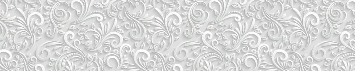 Küchenrückwand Weißes Ornament