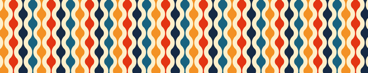 Küchenrückwand Retro Wellen