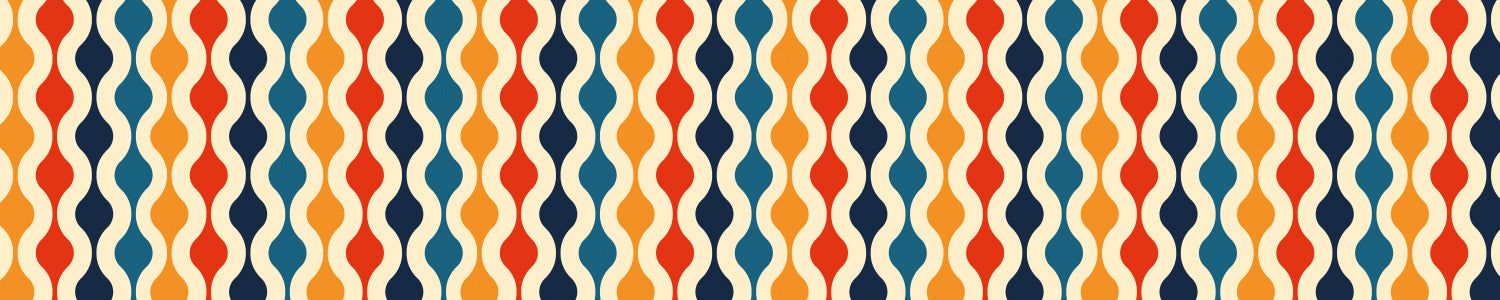 Küchenrückwand Retro Wellen