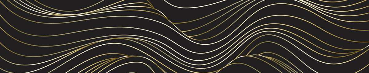 Küchenrückwand Schwarz Gold Wellen Design