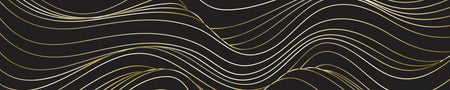 Küchenrückwand Schwarz Gold Wellen Design