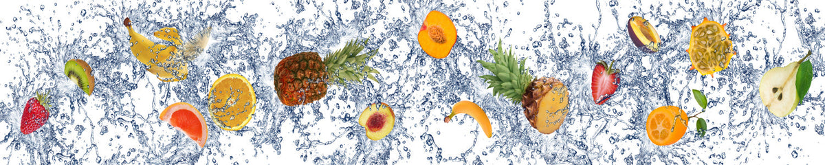 Küchenrückwand Obst Splash mit Wasser