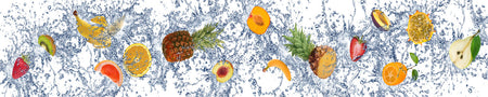 Küchenrückwand Obst Splash mit Wasser