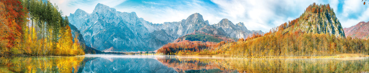 Küchenrückwand Alpenpanorama mit See