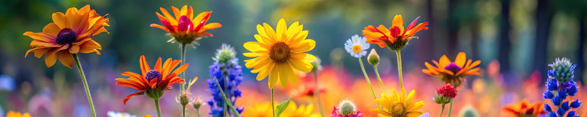 Küchenrückwand Bunte Sommerblumen