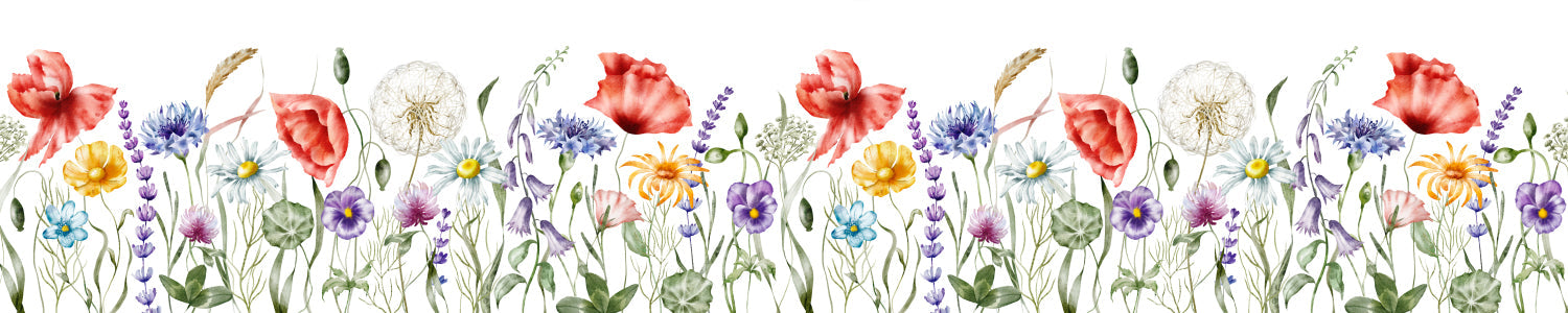 Küchenrückwand Blumen Aquarell