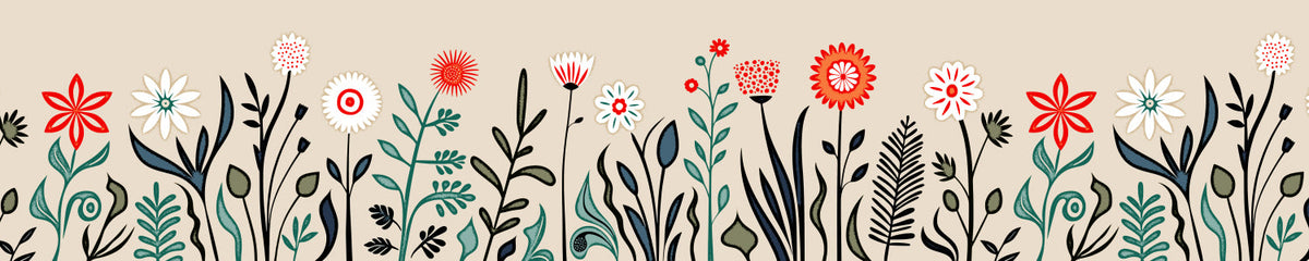 Küchenrückwand Modernes Blumenmuster