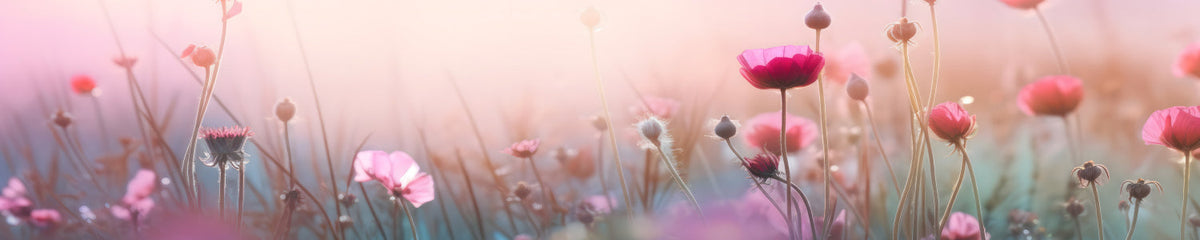 Küchenrückwand Pastellfarben Blumenfeld