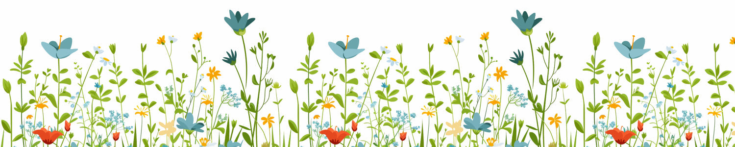 Küchenrückwand Blumenwiese Illustration