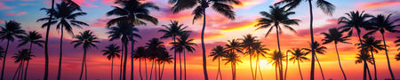 Küchenrückwand Tropischer Sonnenuntergang