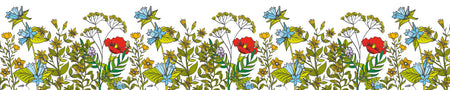 Küchenrückwand Illustratives Blumenmuster