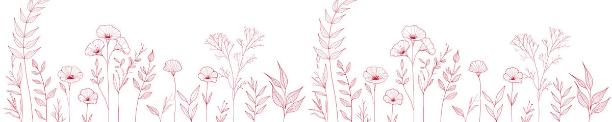 Küchenrückwand Minimalistische Blumenzeichnung