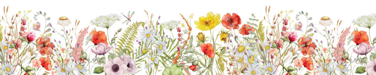 Küchenrückwand Bunte Wildblumen